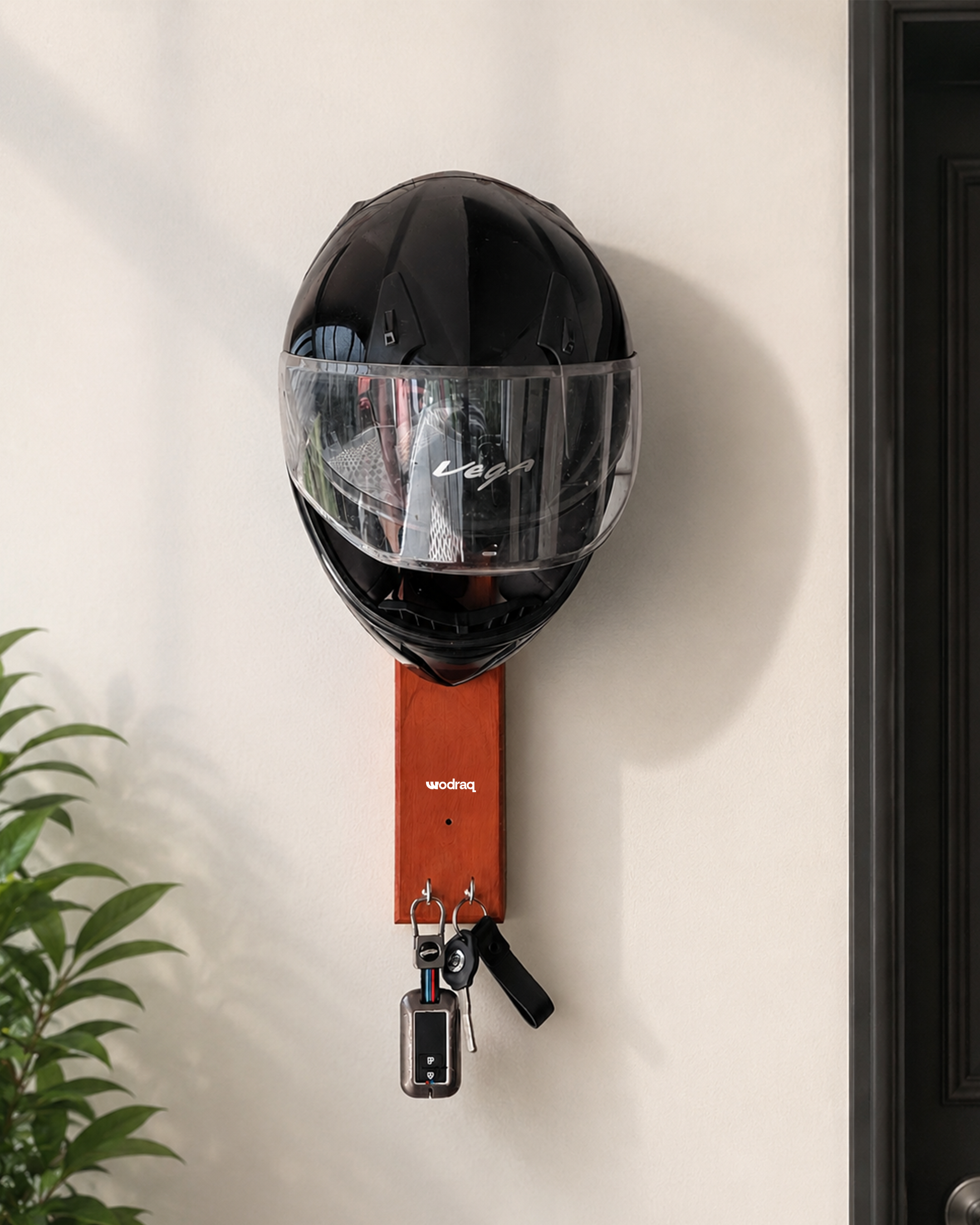 Wooden Helmet Holder